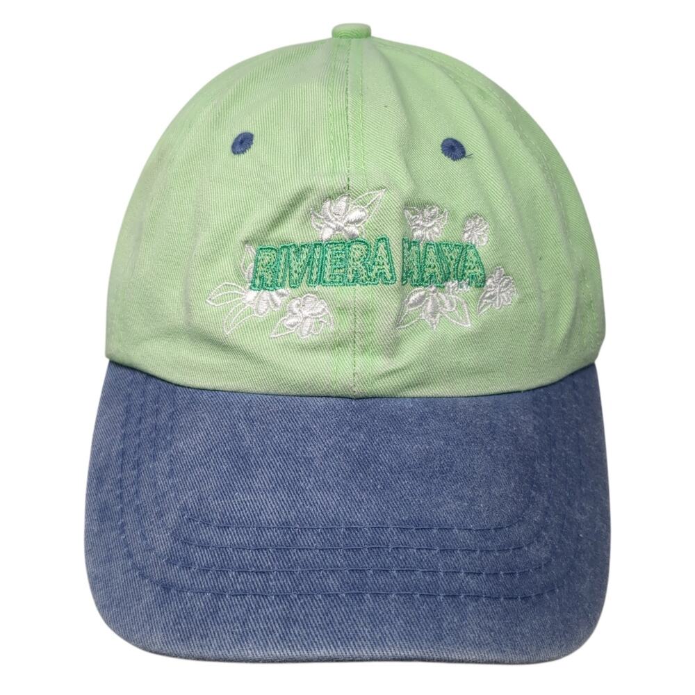 Riviera Maya Strapback Baseball Cap Multi One Size Embroidered Caribbean Side